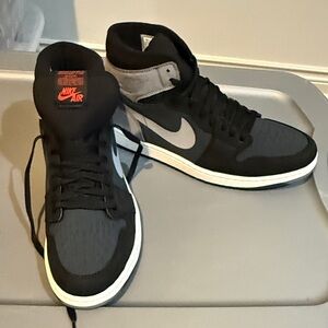 Nike Air High-Top Sneakers in Black and Gray with White Sole